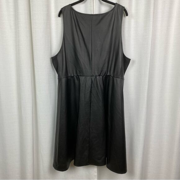 Torrid Black Faux Leather Skater Dress Sz.4 - Picture 11 of 16